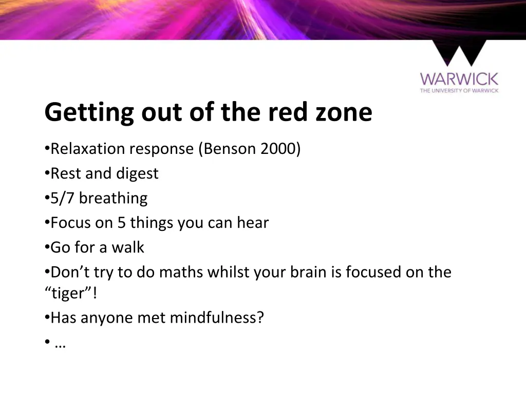 getting out of the red zone