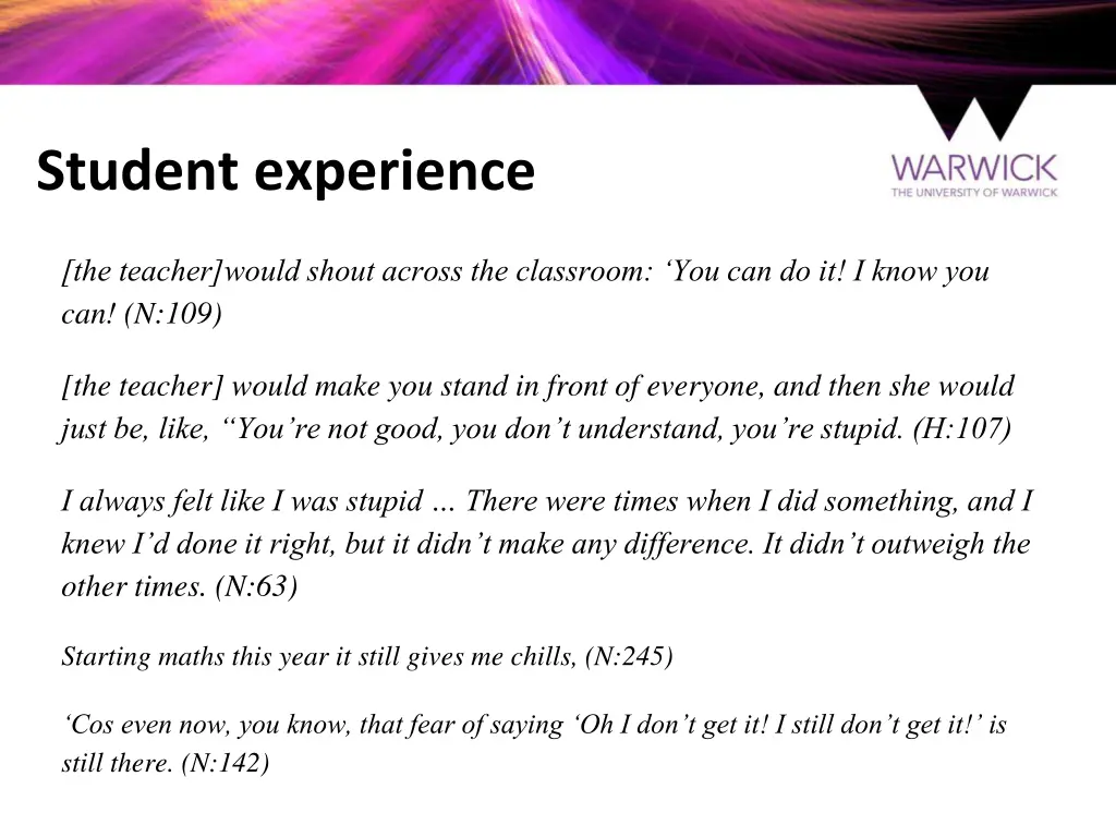student experience