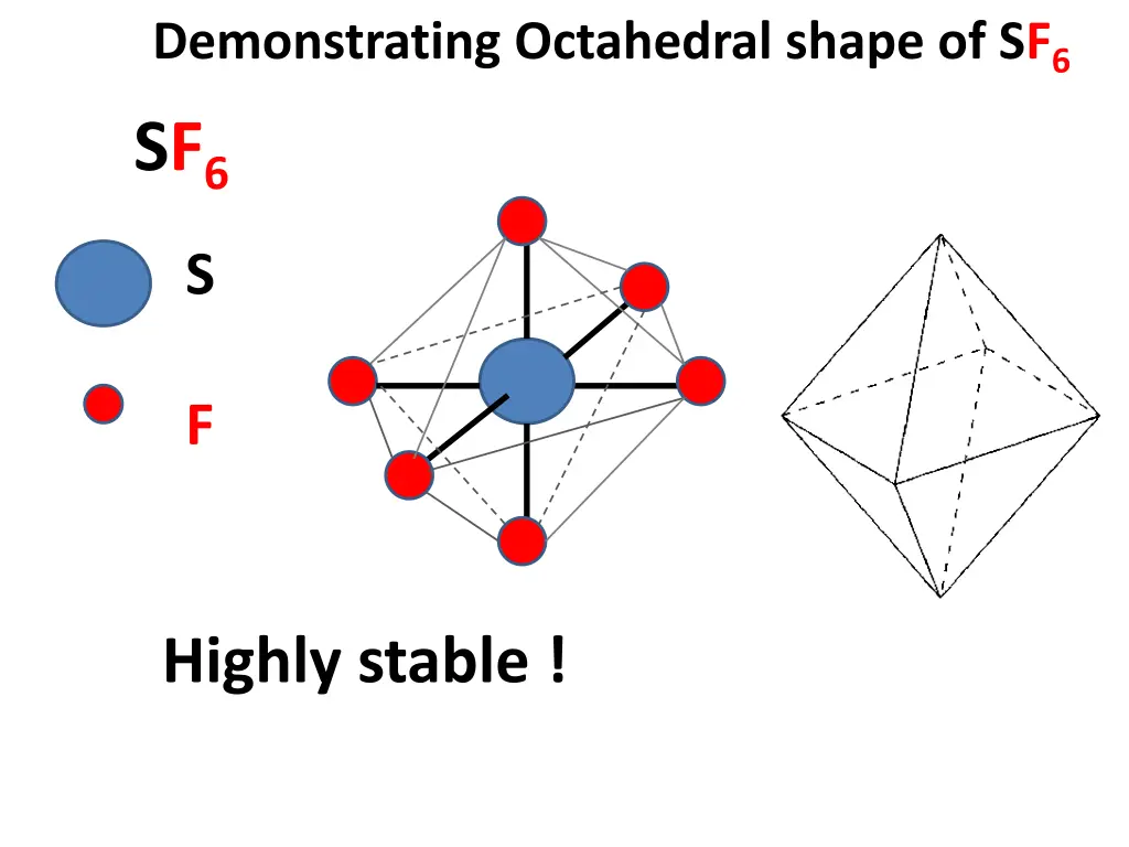 demonstrating octahedral shape of sf 6