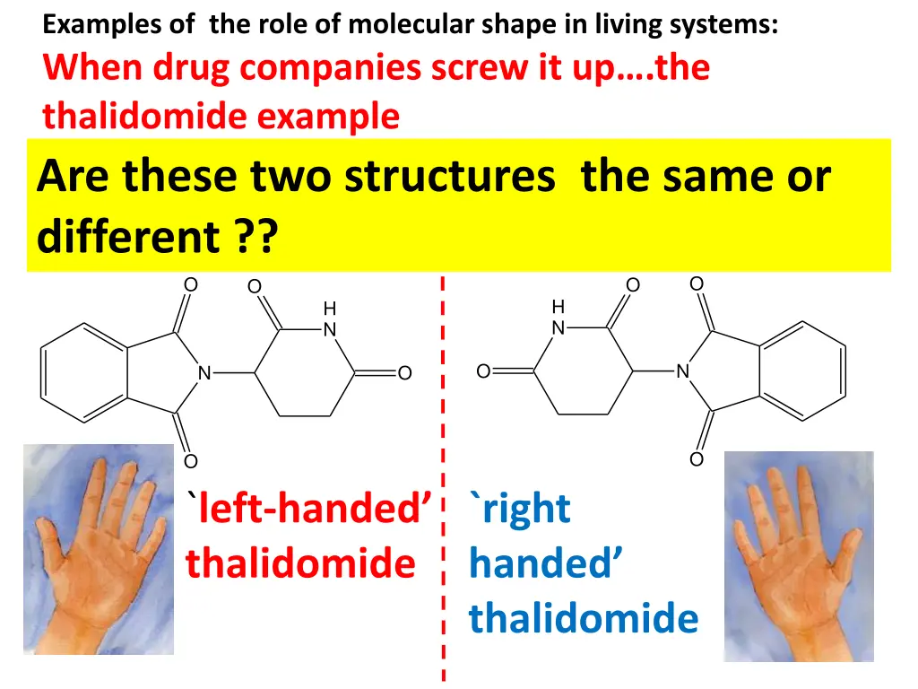 examples of the role of molecular shape in living 2