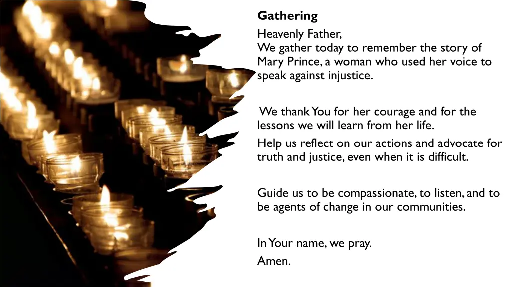 gathering heavenly father we gather today