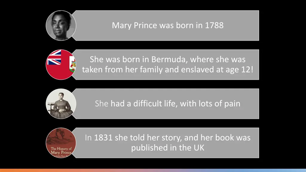 mary prince was born in 1788