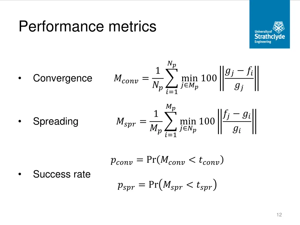 performance metrics