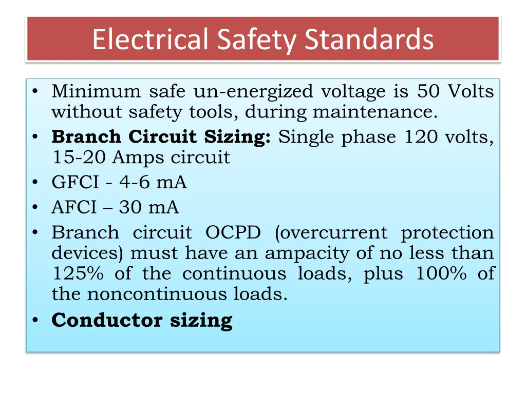 electrical safety standards