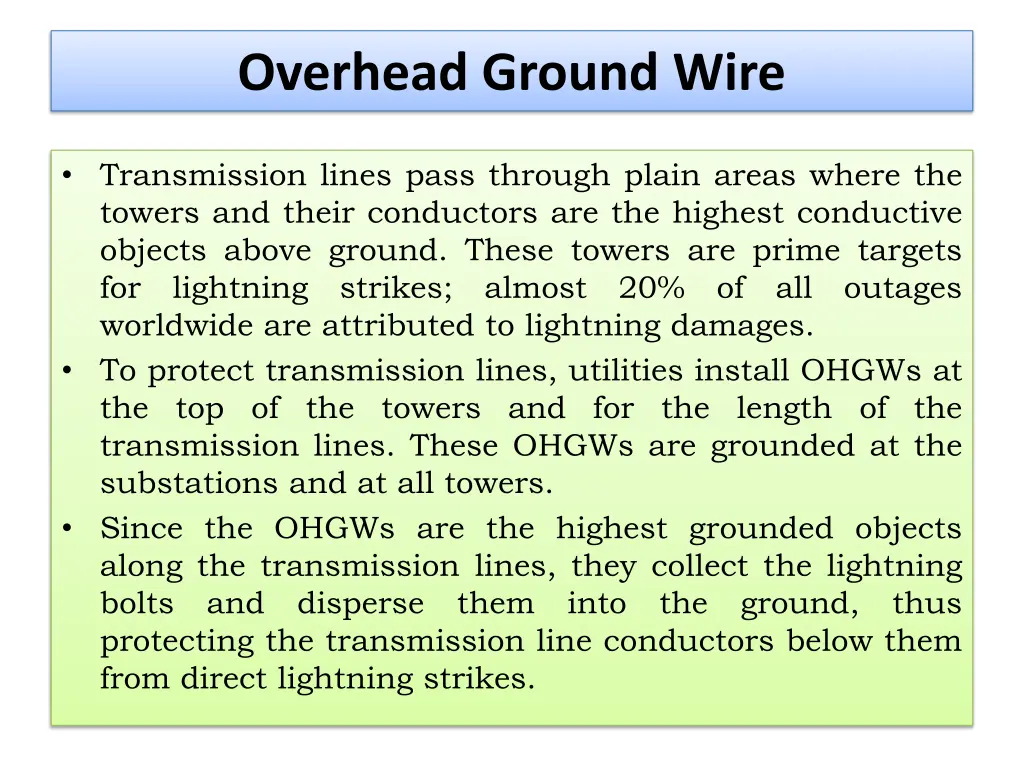 overhead ground wire