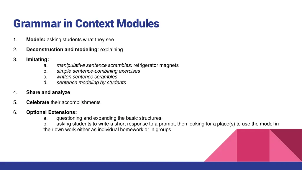 grammar in context modules