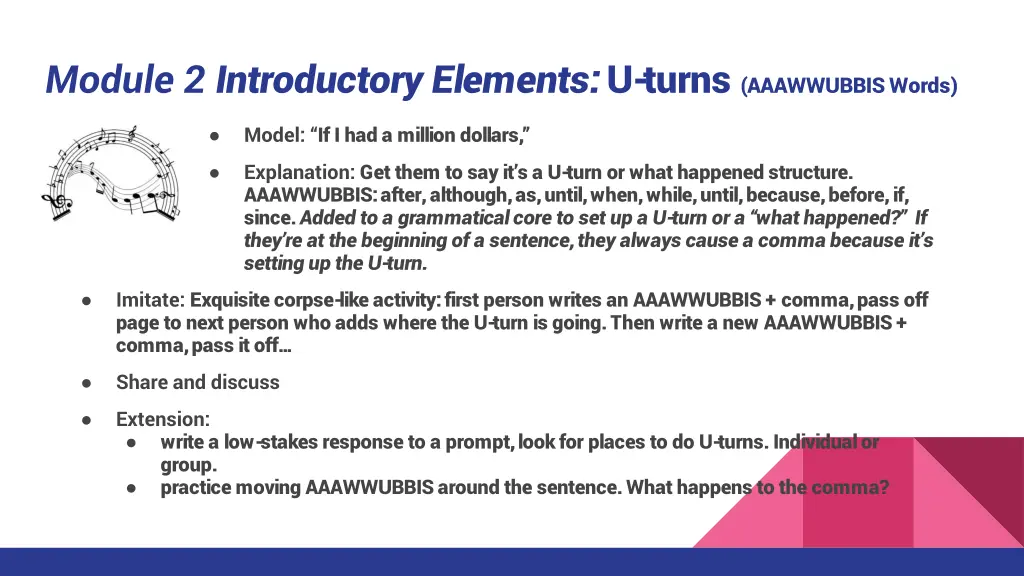 module 2 introductory elements u turns aaawwubbis