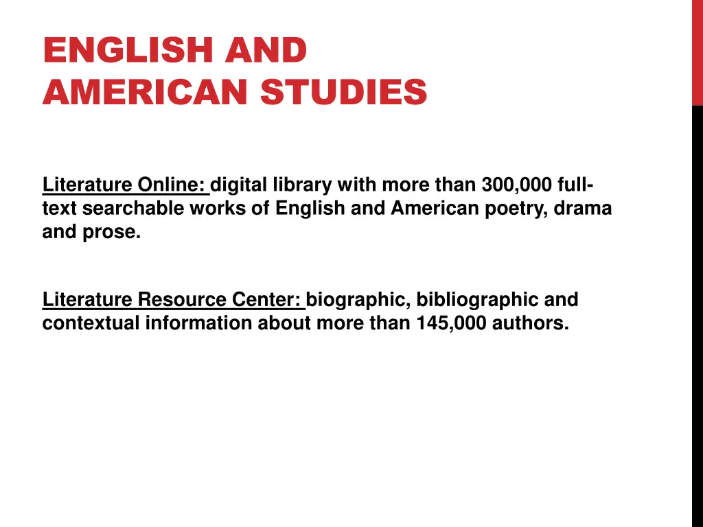 english and american studies