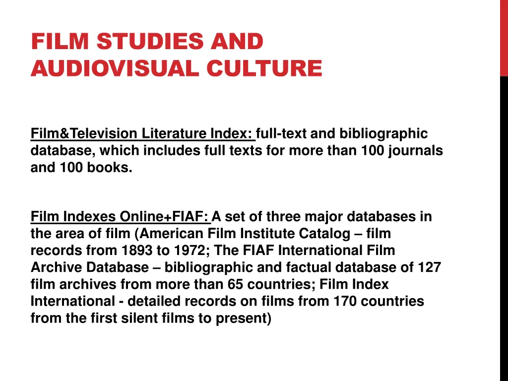 film studies and audiovisual culture