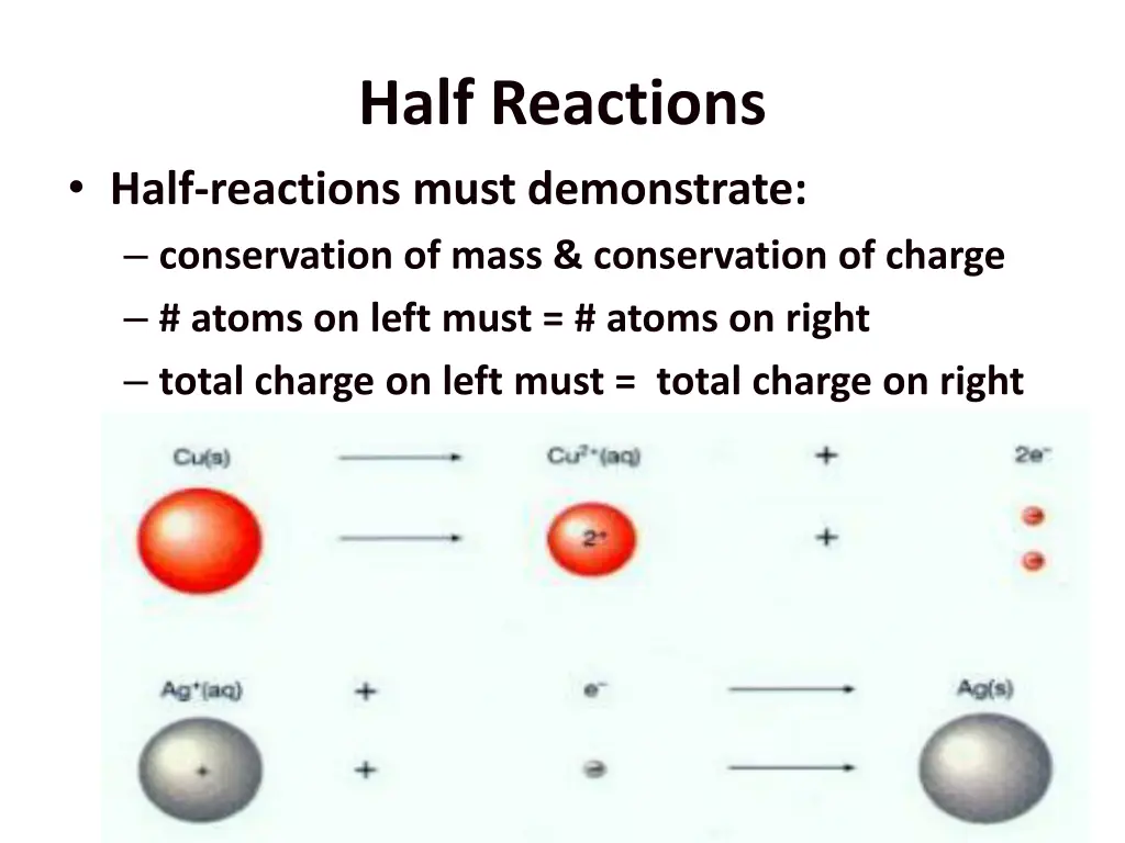 half reactions 1