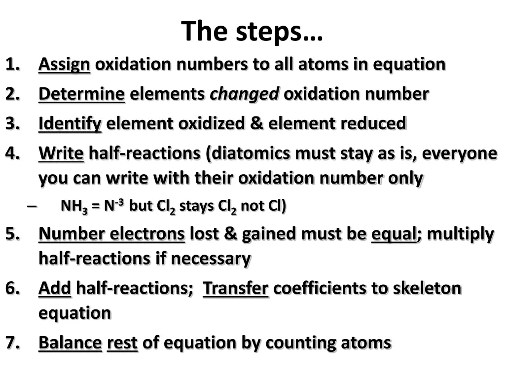 the steps