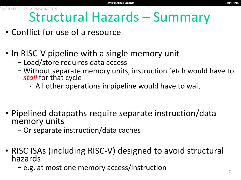 l29 pipeline hazards 6