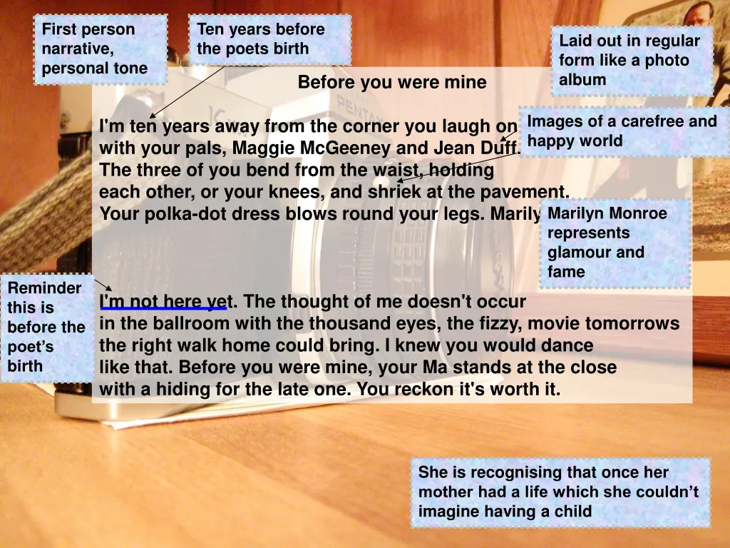 first person narrative personal tone