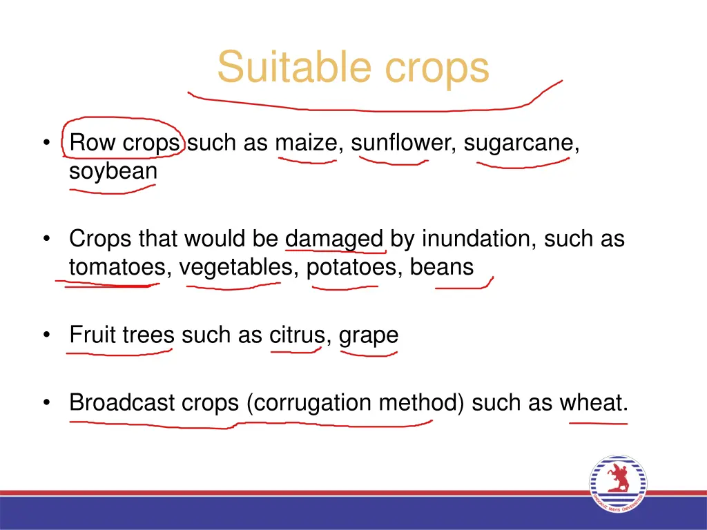 suitable crops