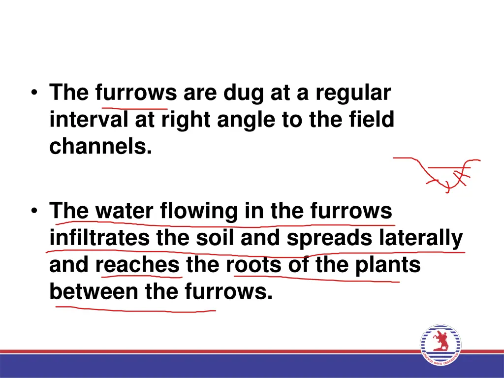 the furrows are dug at a regular interval