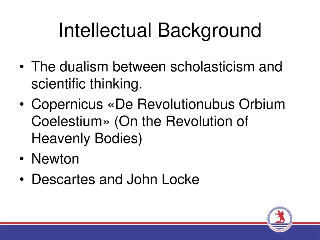 intellectual background