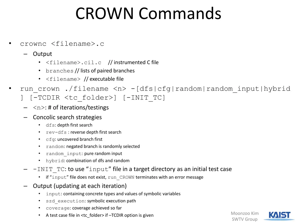 crown commands