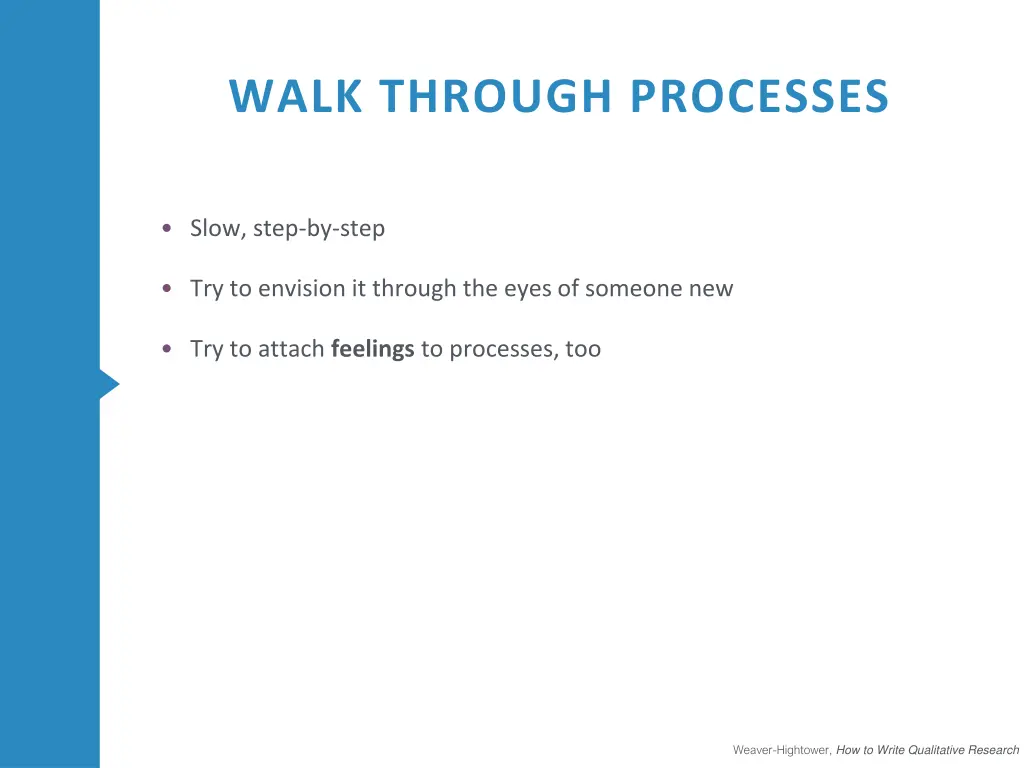 walk through processes