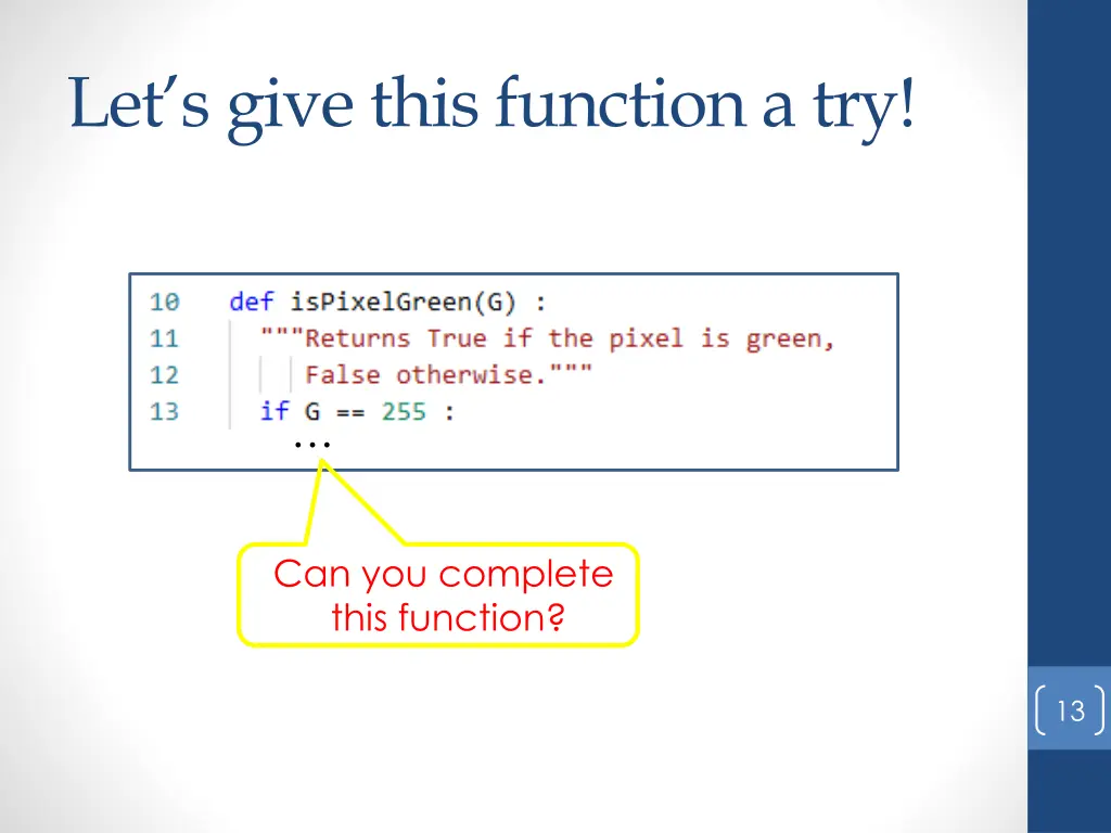 let s give this function a try