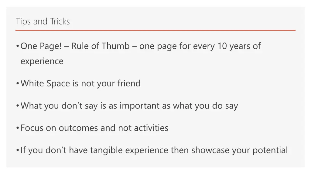 tips and tricks