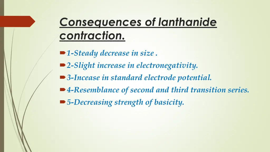 consequences of lanthanide contraction
