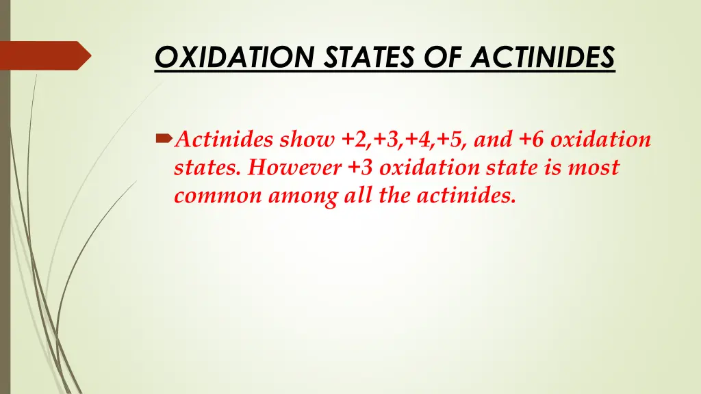 oxidation states of actinides