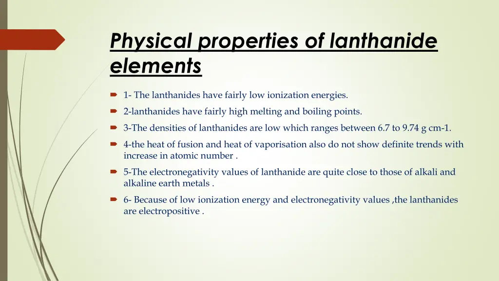 physical properties of lanthanide elements