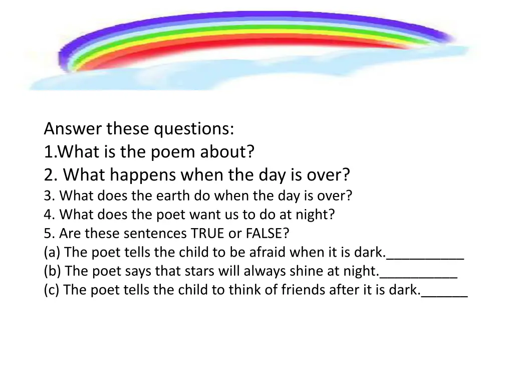 answer these questions 1 what is the poem about