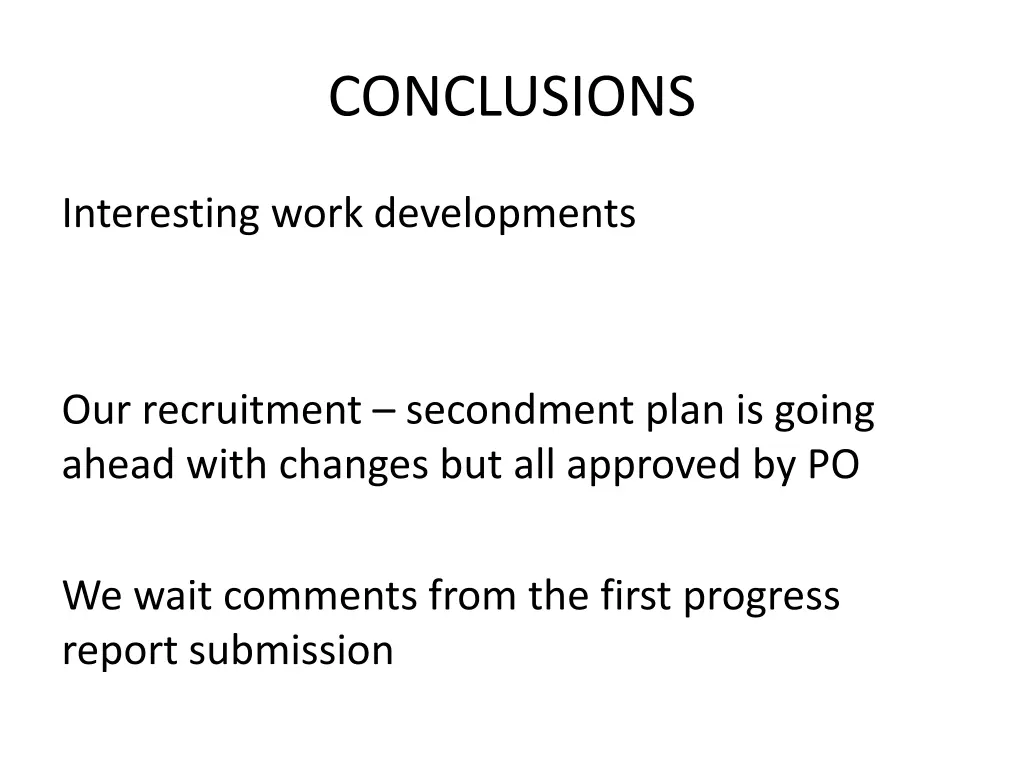 conclusions