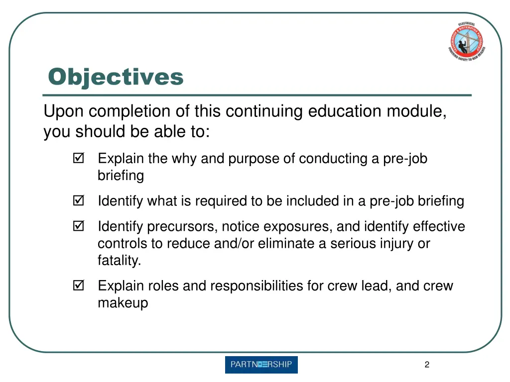 objectives