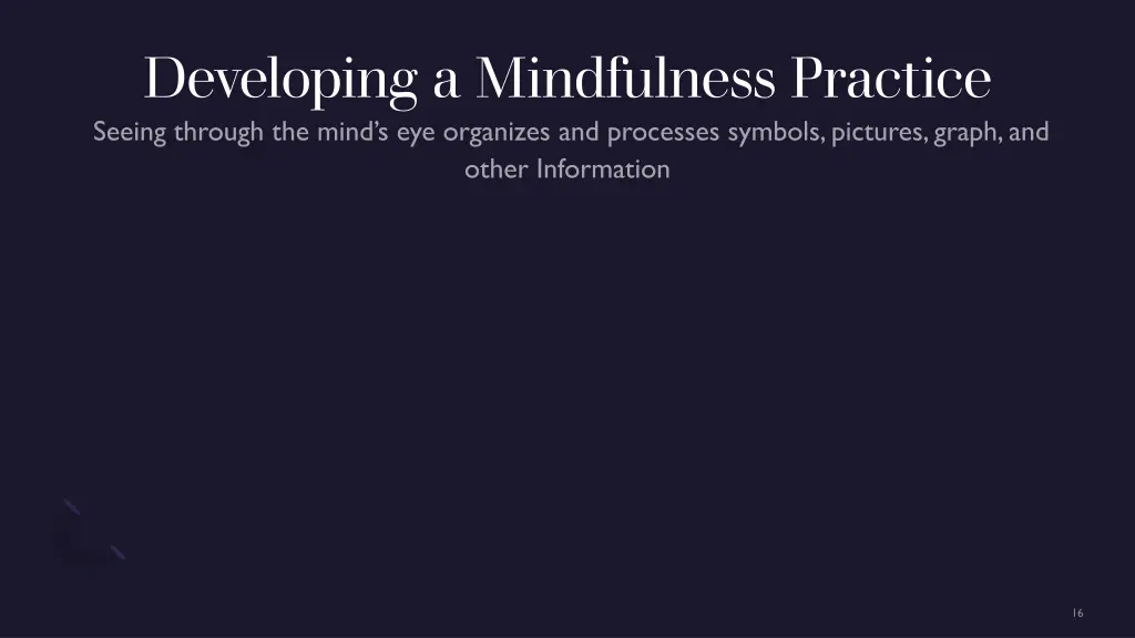 developing a mindfulness practice