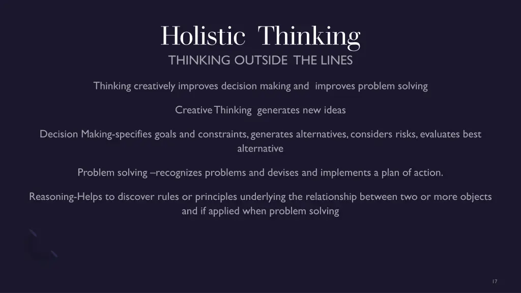 holistic thinking