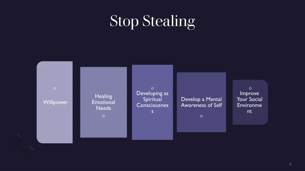 stop stealing