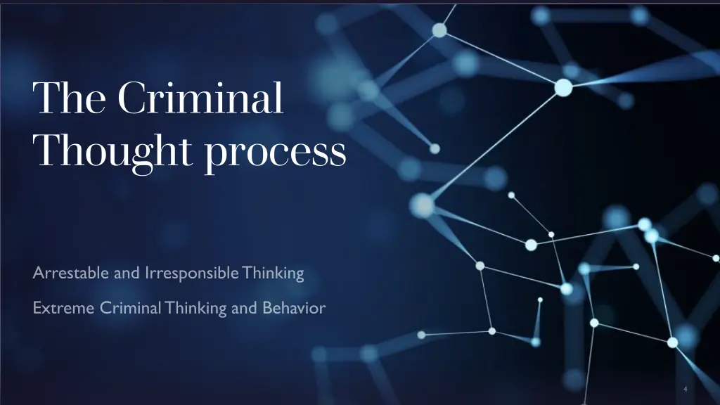 the criminal thought process
