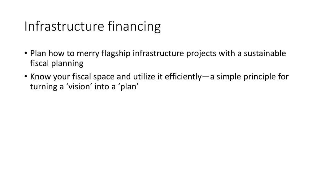 infrastructure financing