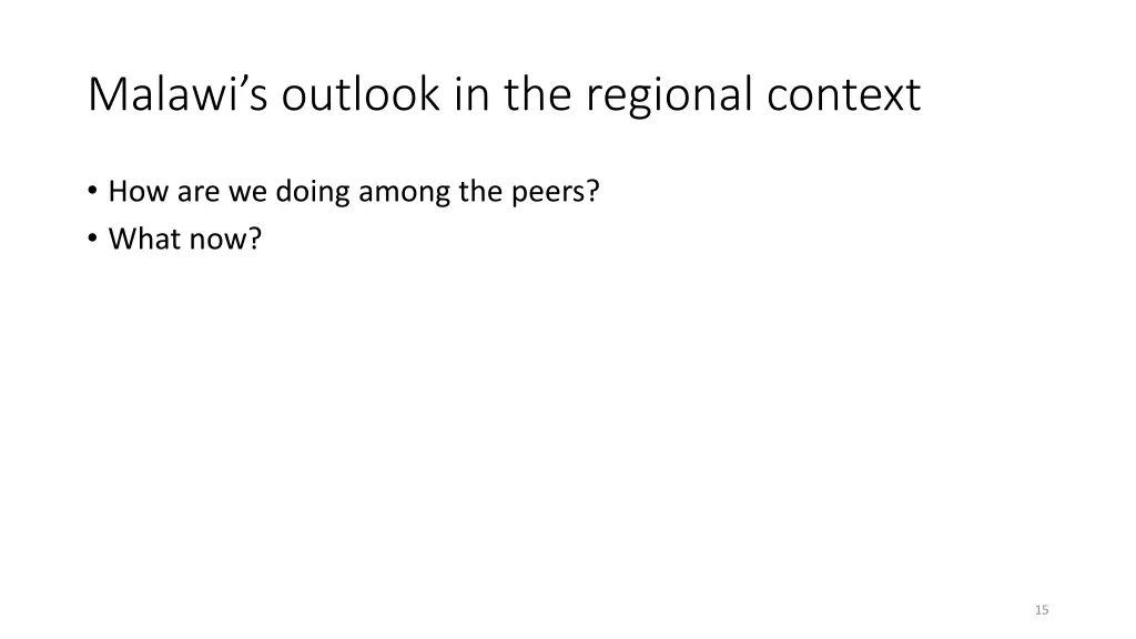 malawi s outlook in the regional context