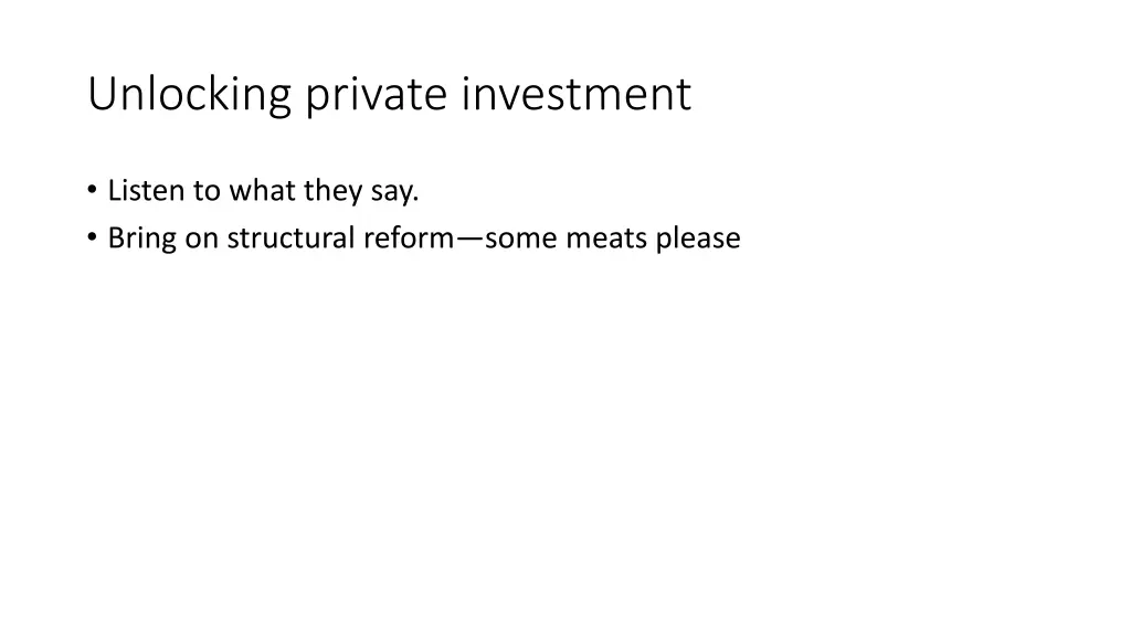 unlocking private investment