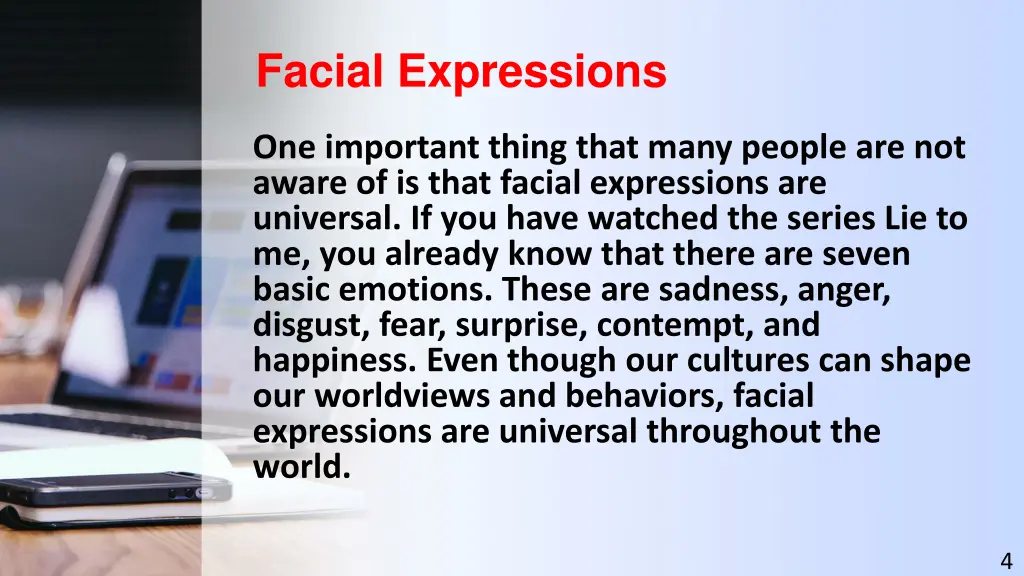 facial expressions