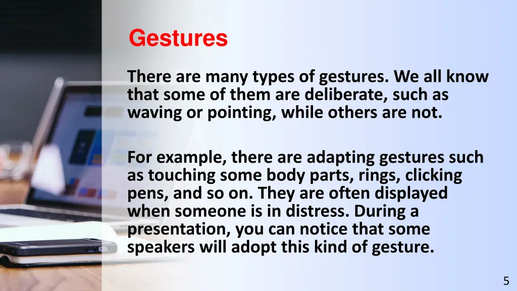 gestures