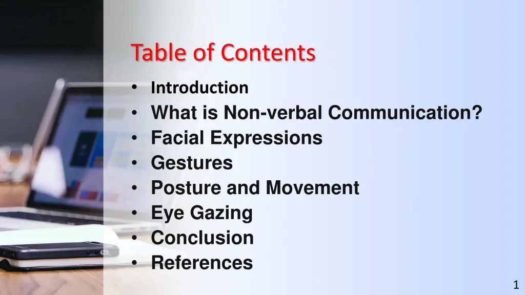 table of contents introduction what is non verbal