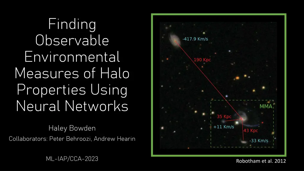 finding observable environmental measures of halo