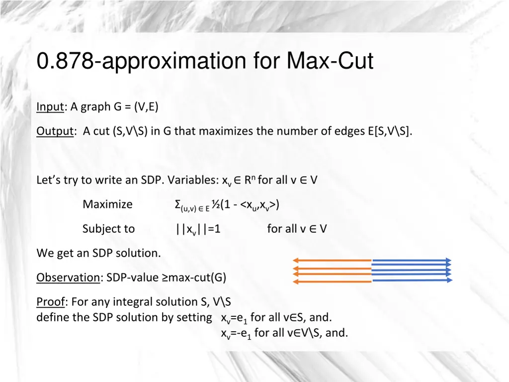 0 878 approximation for max cut 2