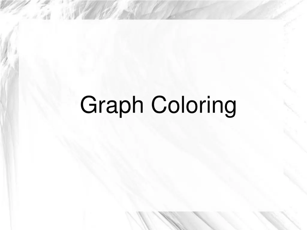 graph coloring