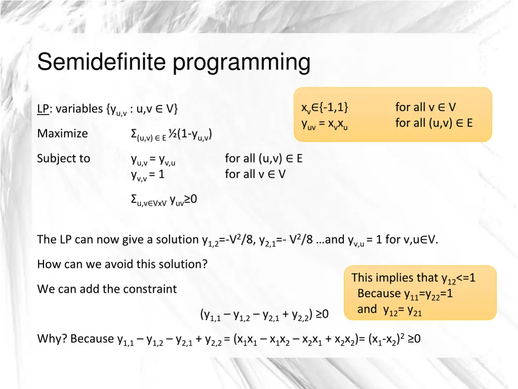 semidefinite programming 5