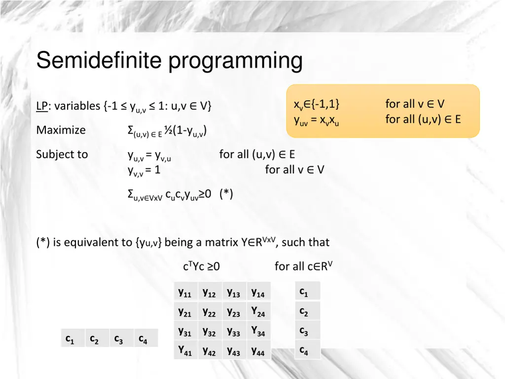 semidefinite programming 8