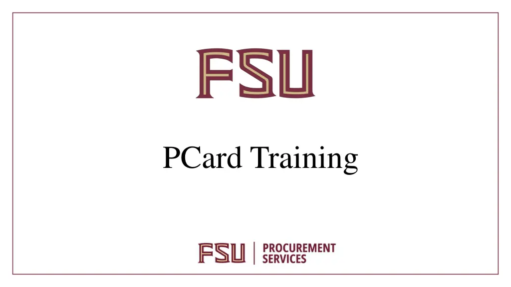pcard training