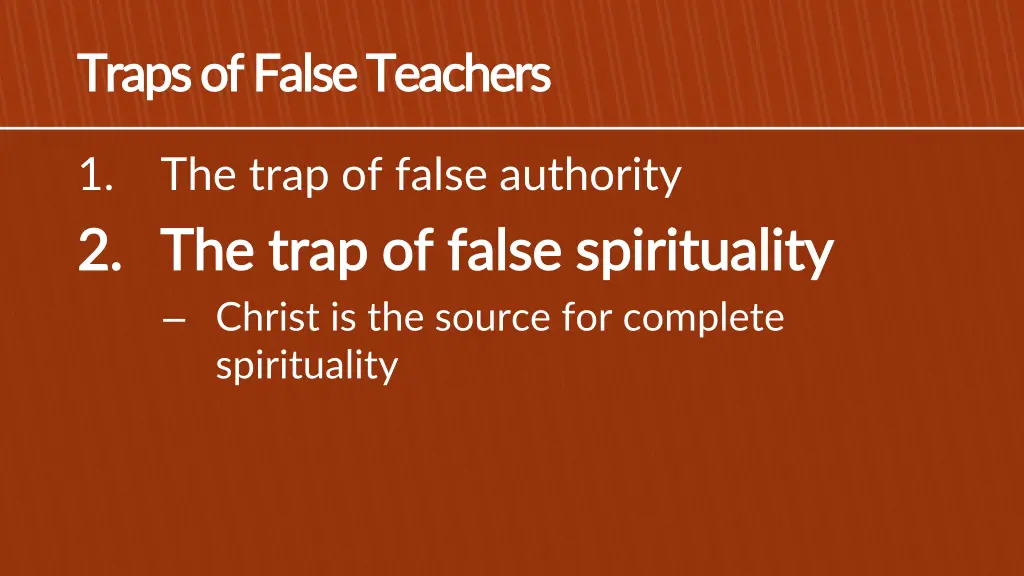 traps of false teachers traps of false teachers 1