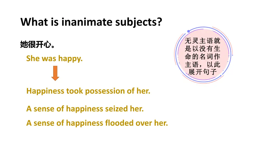 what is inanimate subjects