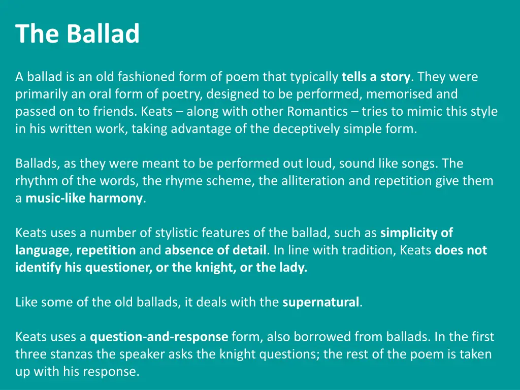 the ballad