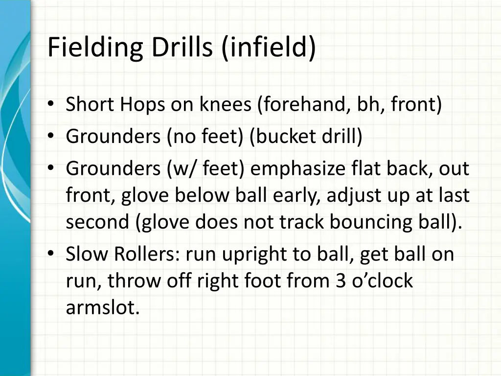 fielding drills infield